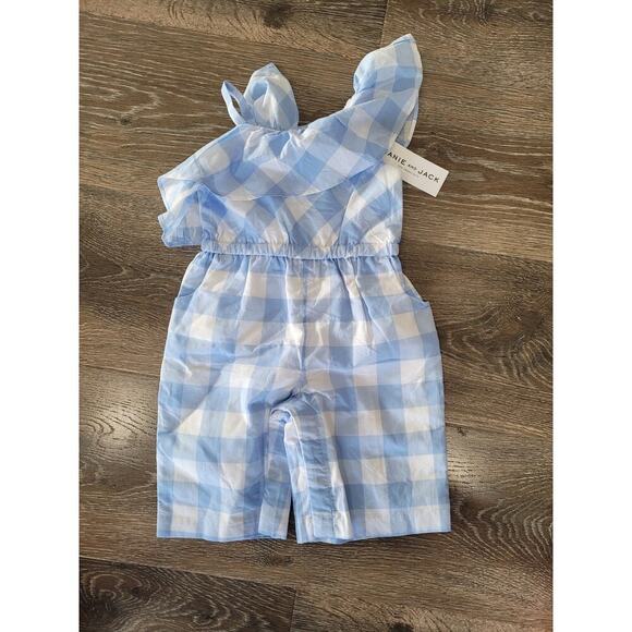 Janie and Jack Baby Girls One Piece Jumpsuit‎ Shoulder Ruffle 3-6 months NEW #8 - Picture 1 of 4